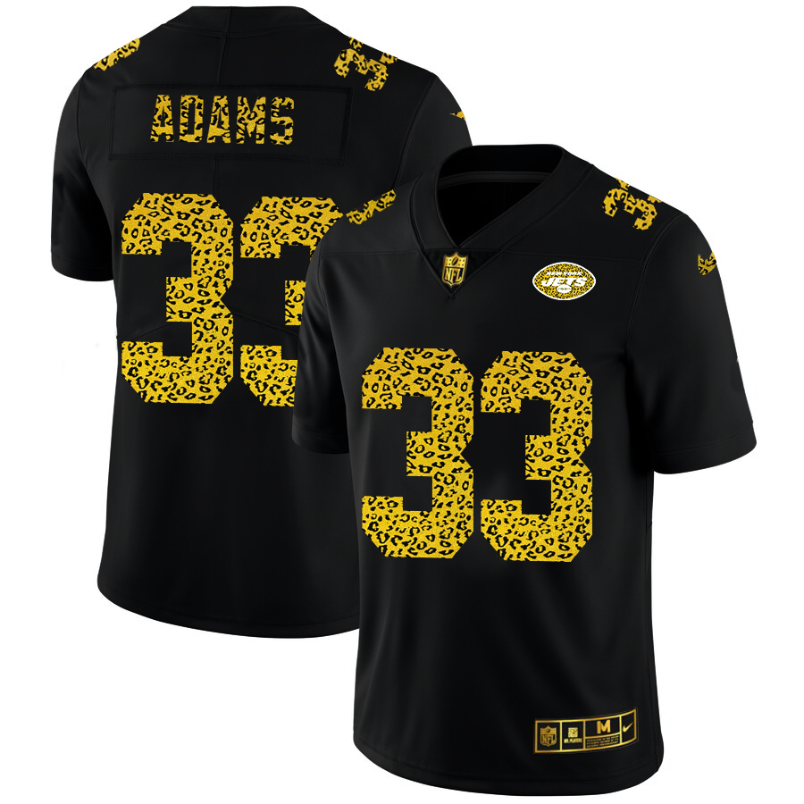 Nike Jets 33 Jamal Adams Black Leopard Vapor Untouchable Limited Jersey