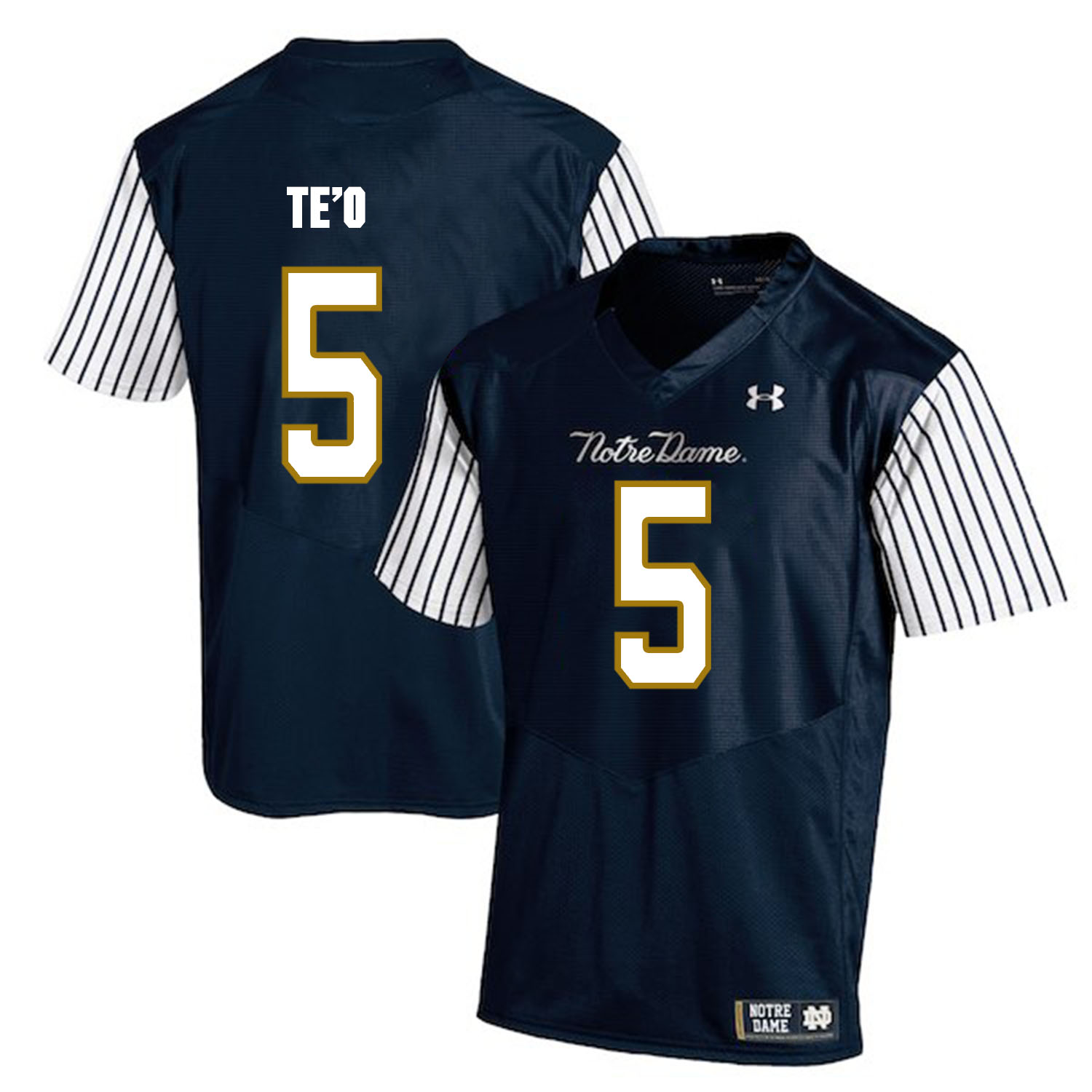 Notre Dame Fighting Irish 5 Manti Te'o Navy College Football Jersey