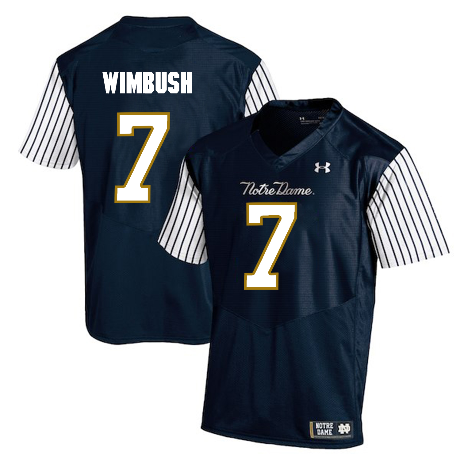 Notre Dame Fighting Irish 7 Brandon Wimbush Navy College Football Jersey