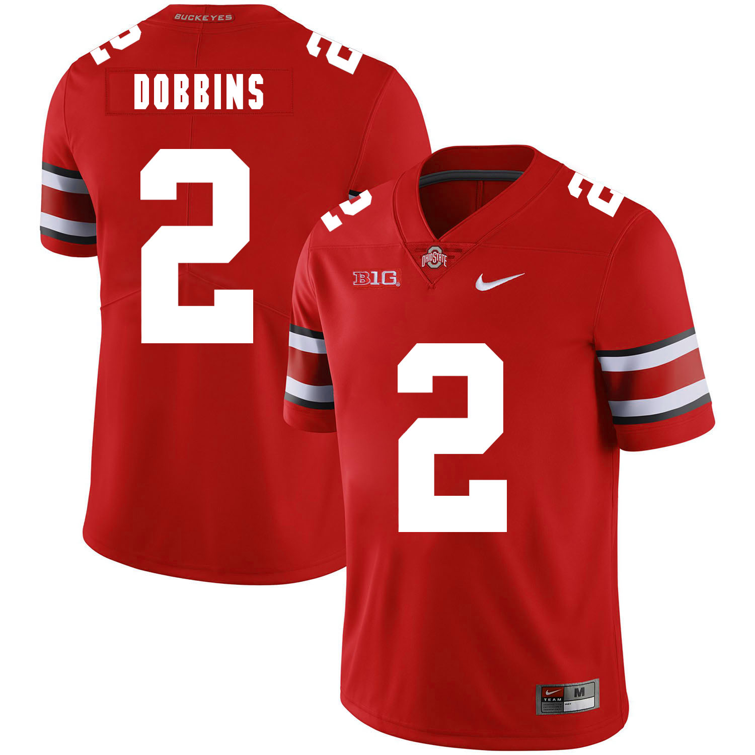 Ohio State Buckeyes 2 J.K. Dobbins Red Nike College Football Jersey