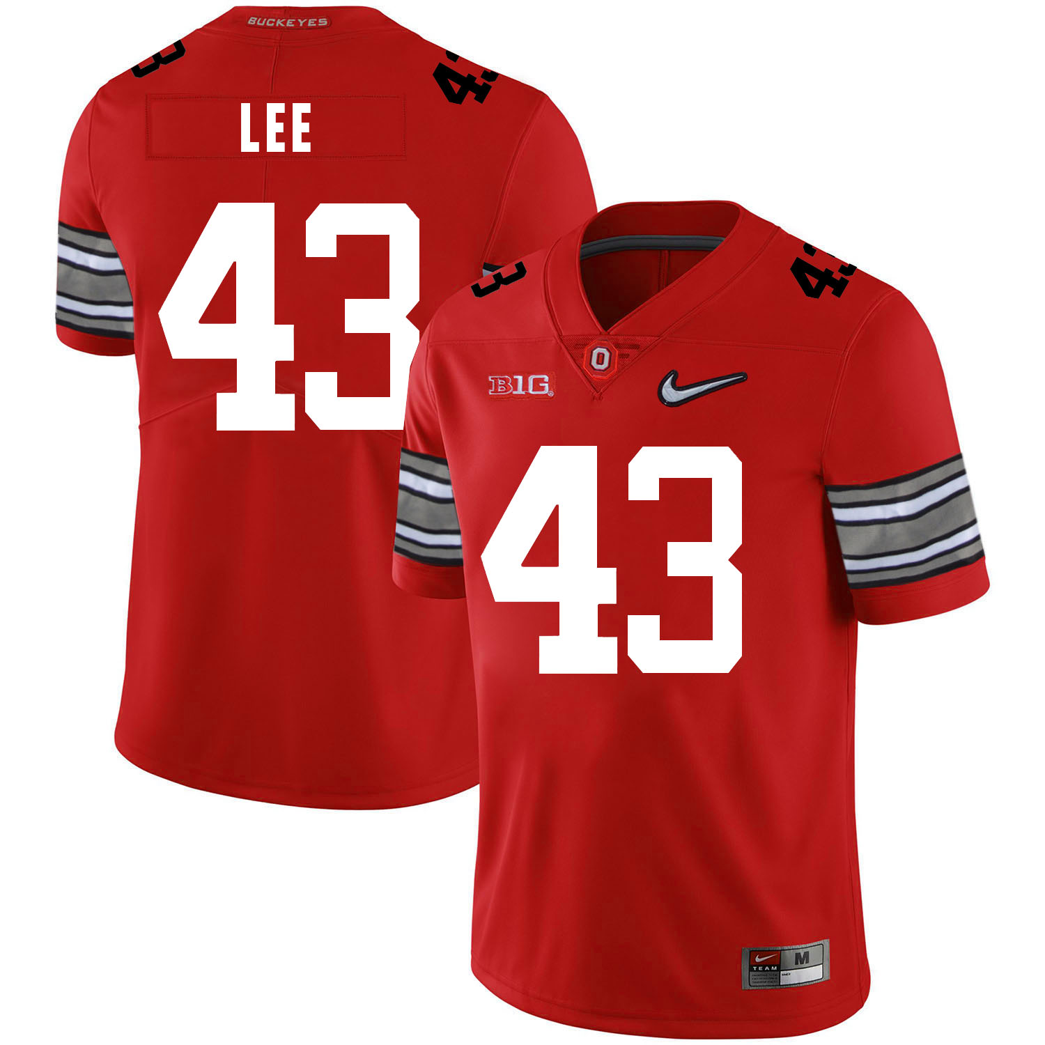 Ohio State Buckeyes 43 Darron Lee Red Diamond Nike Logo College Football Jersey