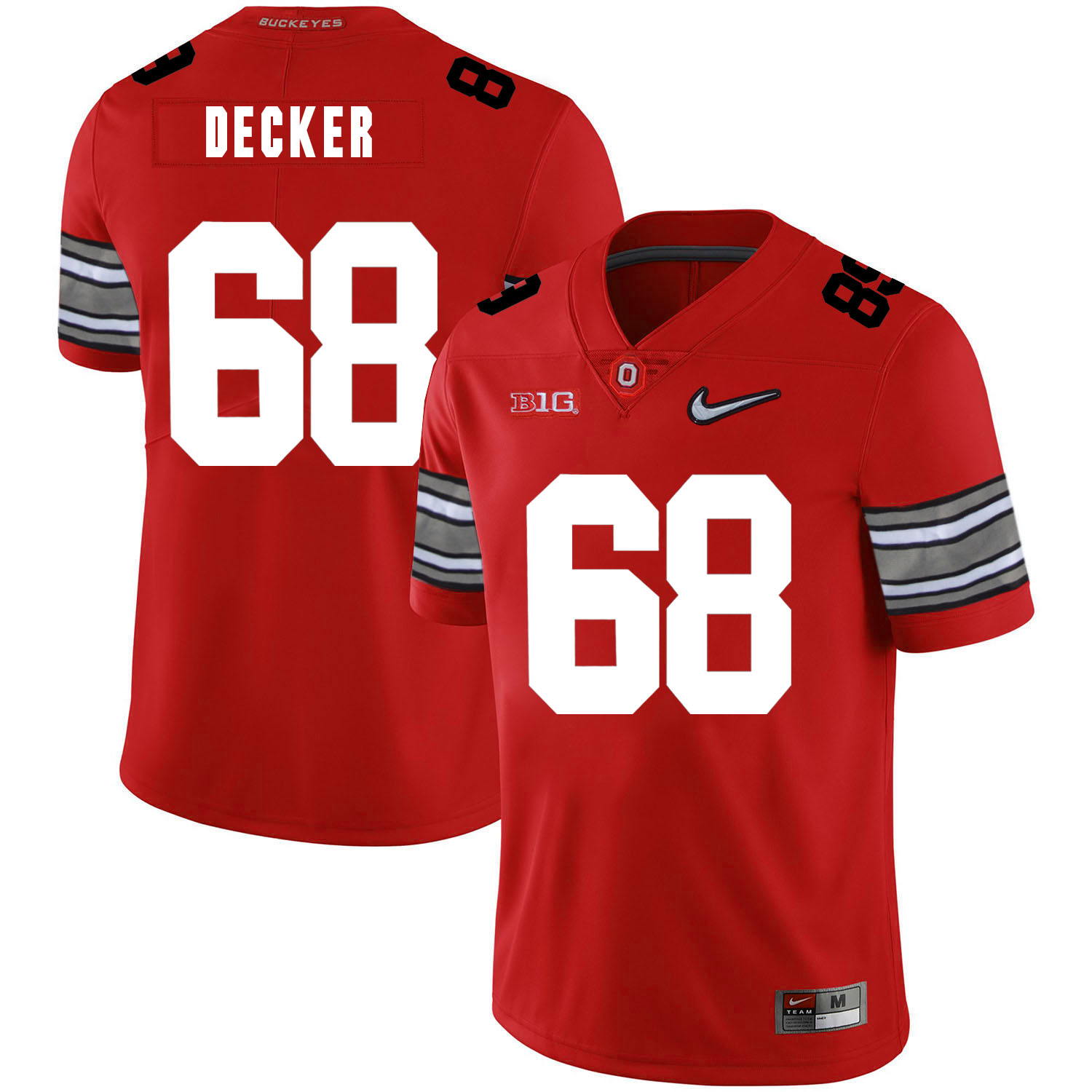 Ohio State Buckeyes 68 Taylor Decker Red Diamond Nike Logo College Football Jersey