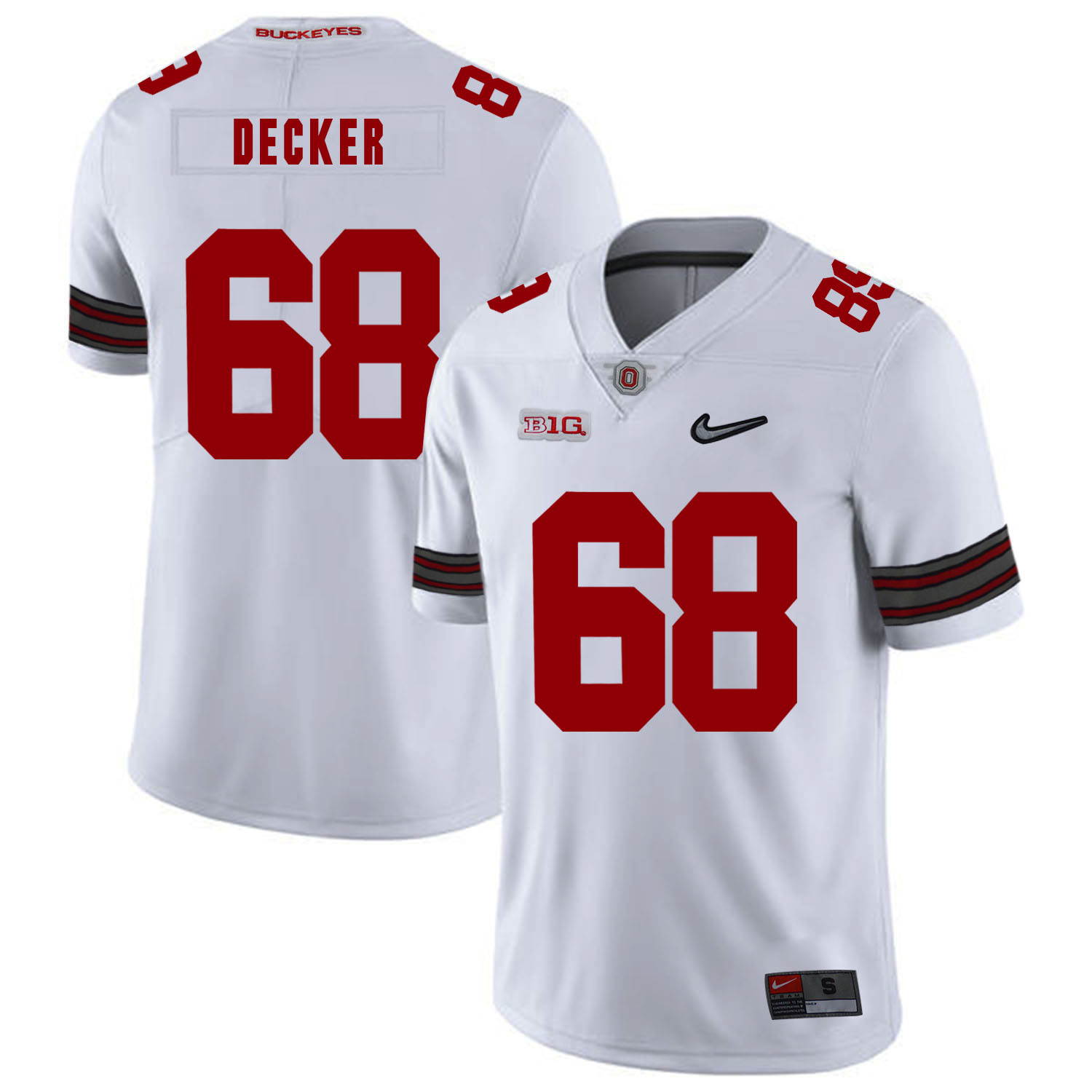 Ohio State Buckeyes 68 Taylor Decker White Diamond Nike Logo College Football Jersey