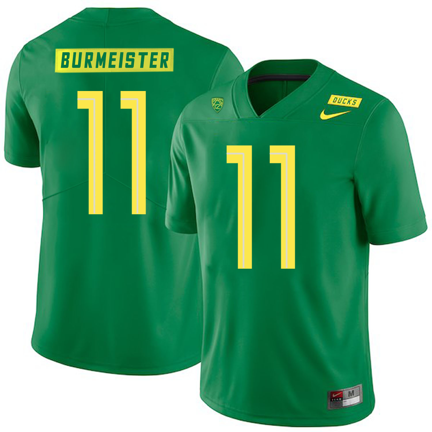 Oregon Ducks 11 Braxton Burmeister Apple Green Nike College Football Jersey