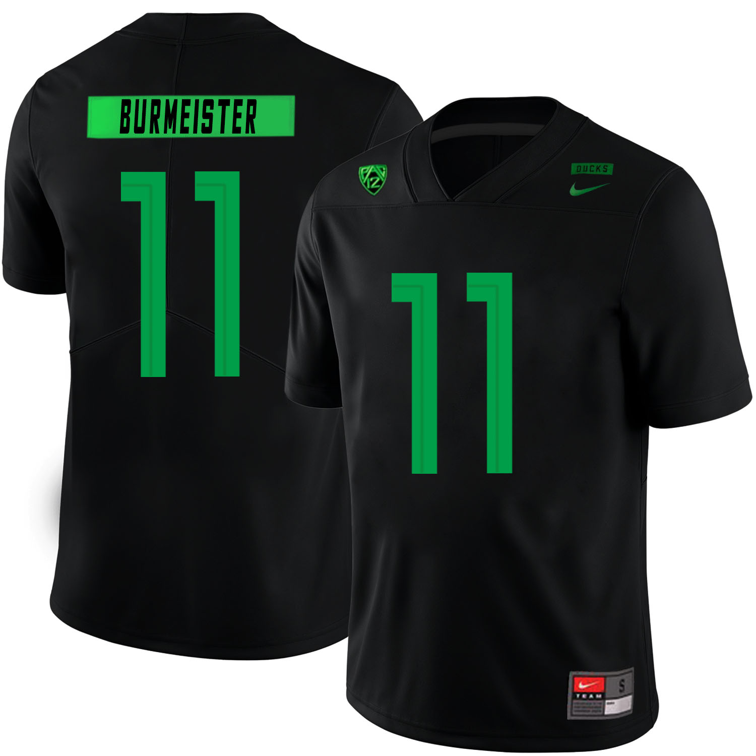 Oregon Ducks 11 Braxton Burmeister Black Nike College Football Jersey