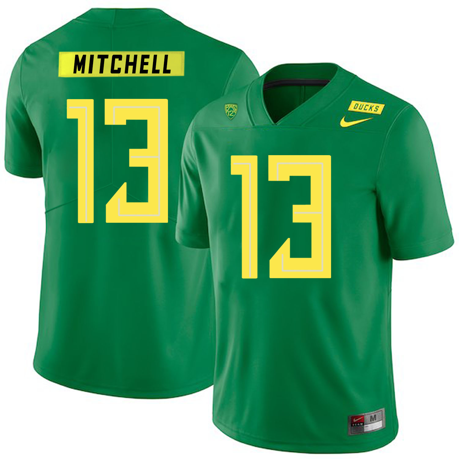 Oregon Ducks 13 Dillon Mitchell Apple Green Nike College Football Jersey