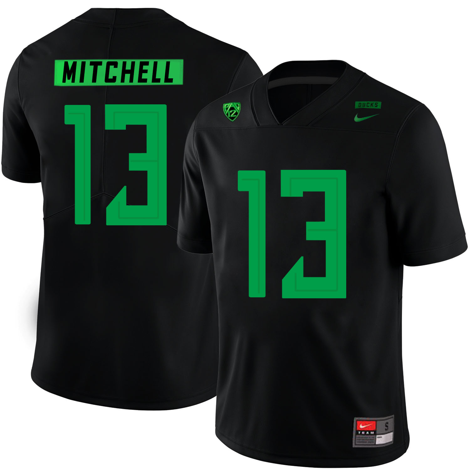 Oregon Ducks 13 Dillon Mitchell Black Nike College Football Jersey
