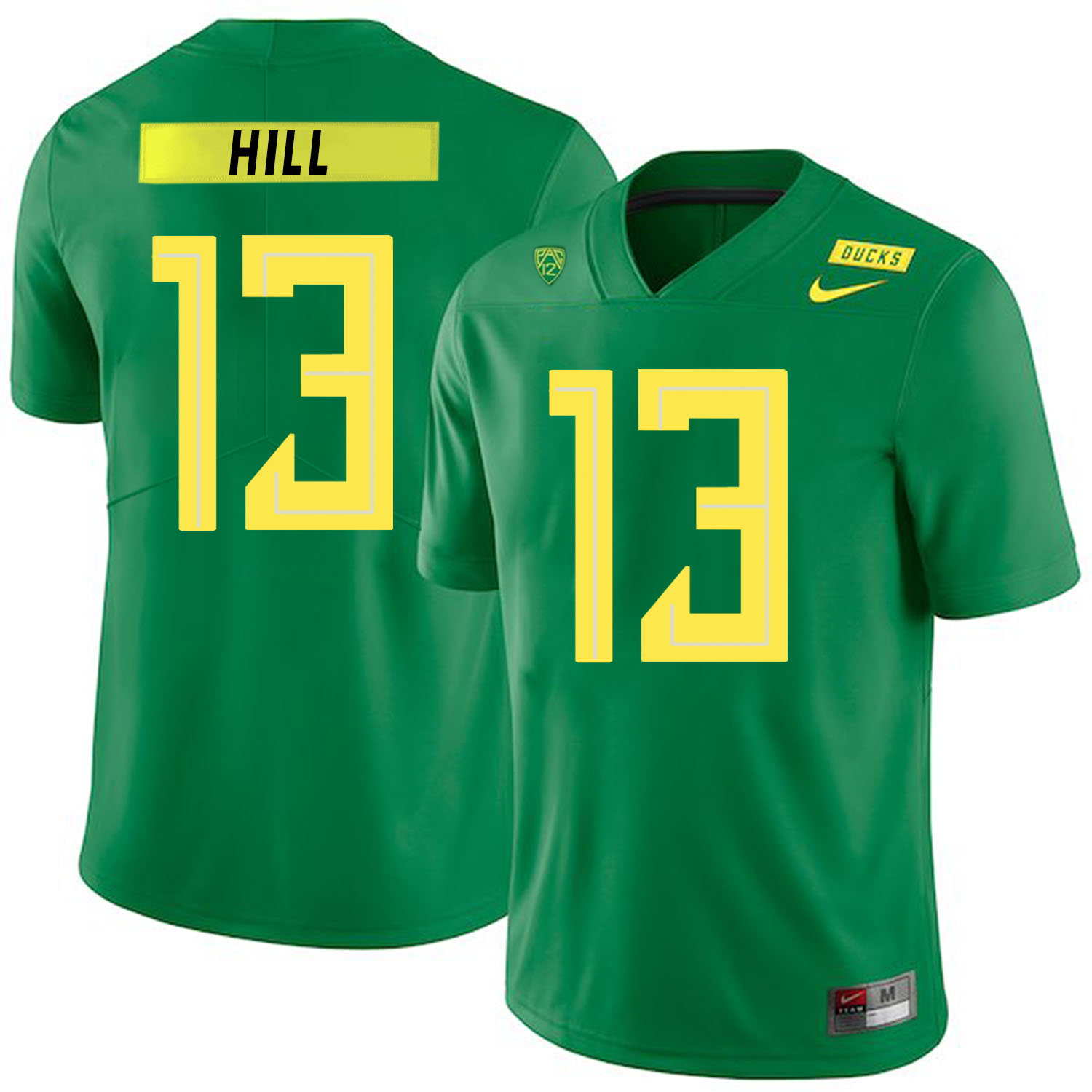 Oregon Ducks 13 Troy Hill Apple Green Nike College Football Jersey