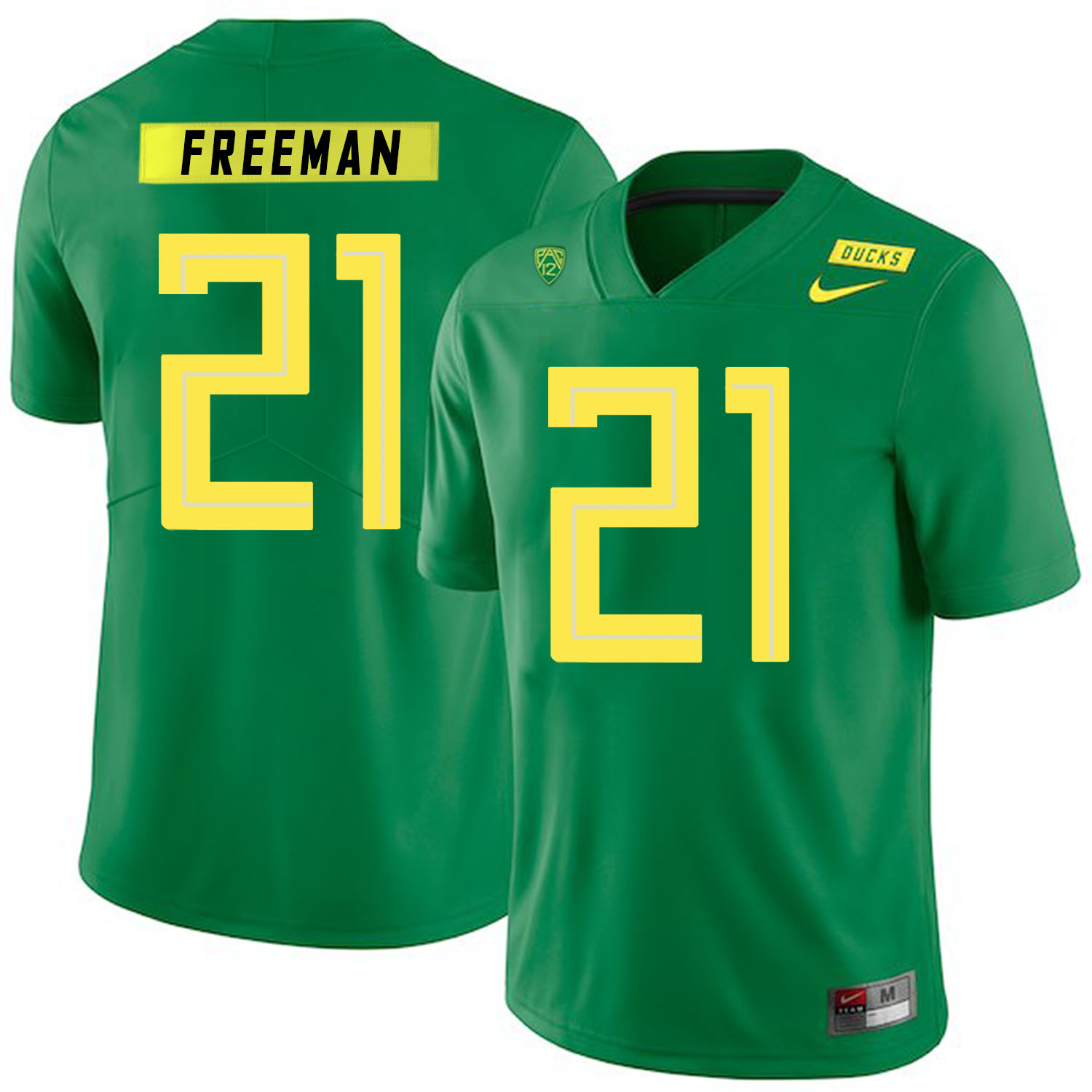 Oregon Ducks 21 Royce Freeman Apple Green Nike College Football Jersey