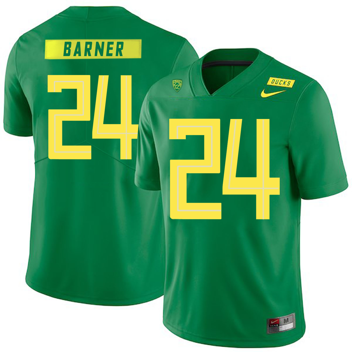Oregon Ducks 24 Kenjon Barner Apple Green Nike College Football Jersey