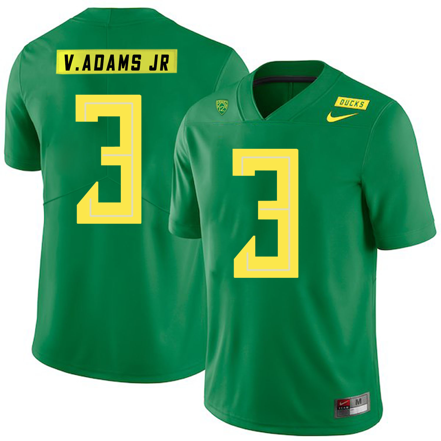 Oregon Ducks 3 Vernon Adams Jr Apple Green Nike College Football Jersey