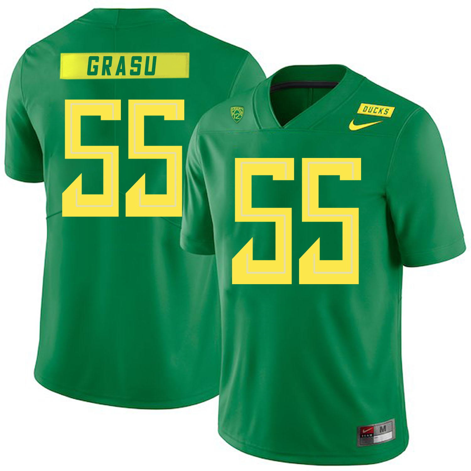 Oregon Ducks 55 Hroniss Grasu Apple Green Nike College Football Jersey