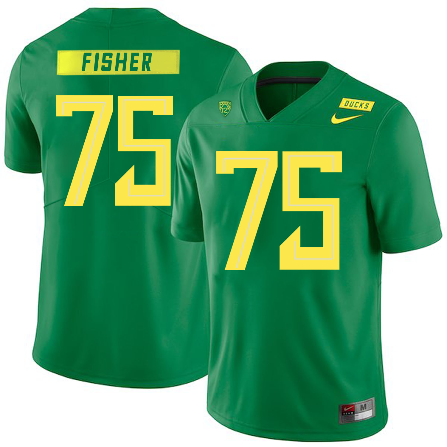 Oregon Ducks 75 Jake Fisher Apple Green Nike College Football Jersey