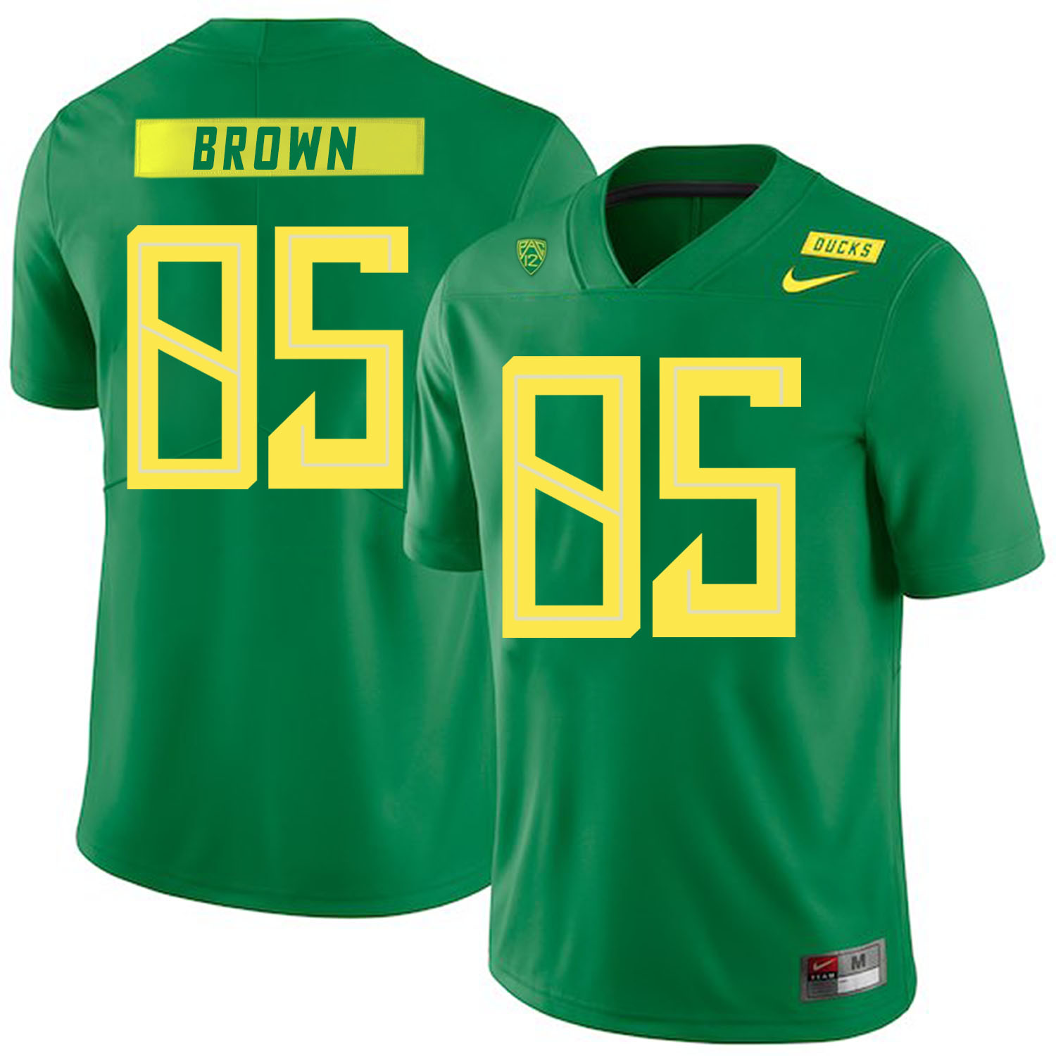 Oregon Ducks 85 Pharaoh Brown Apple Green Nike College Football Jersey