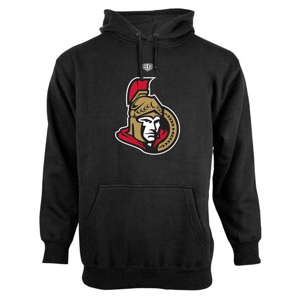 Ottawa Senators Black Team Logo Men's Pullover Hoodie04
