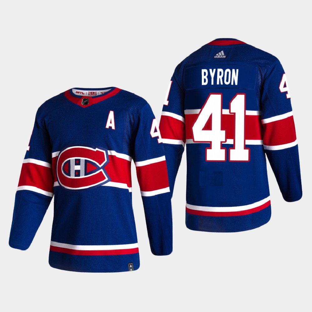 Paul Byron Reverse Retro #41 Montreal Canadiens 2020-21 Authentic Jersey - Blue