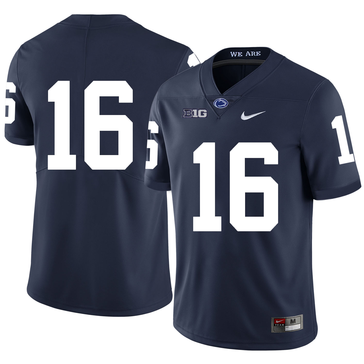 Penn State Nittany Lions 16 Billy Fessler Navy Nike College Football Jersey