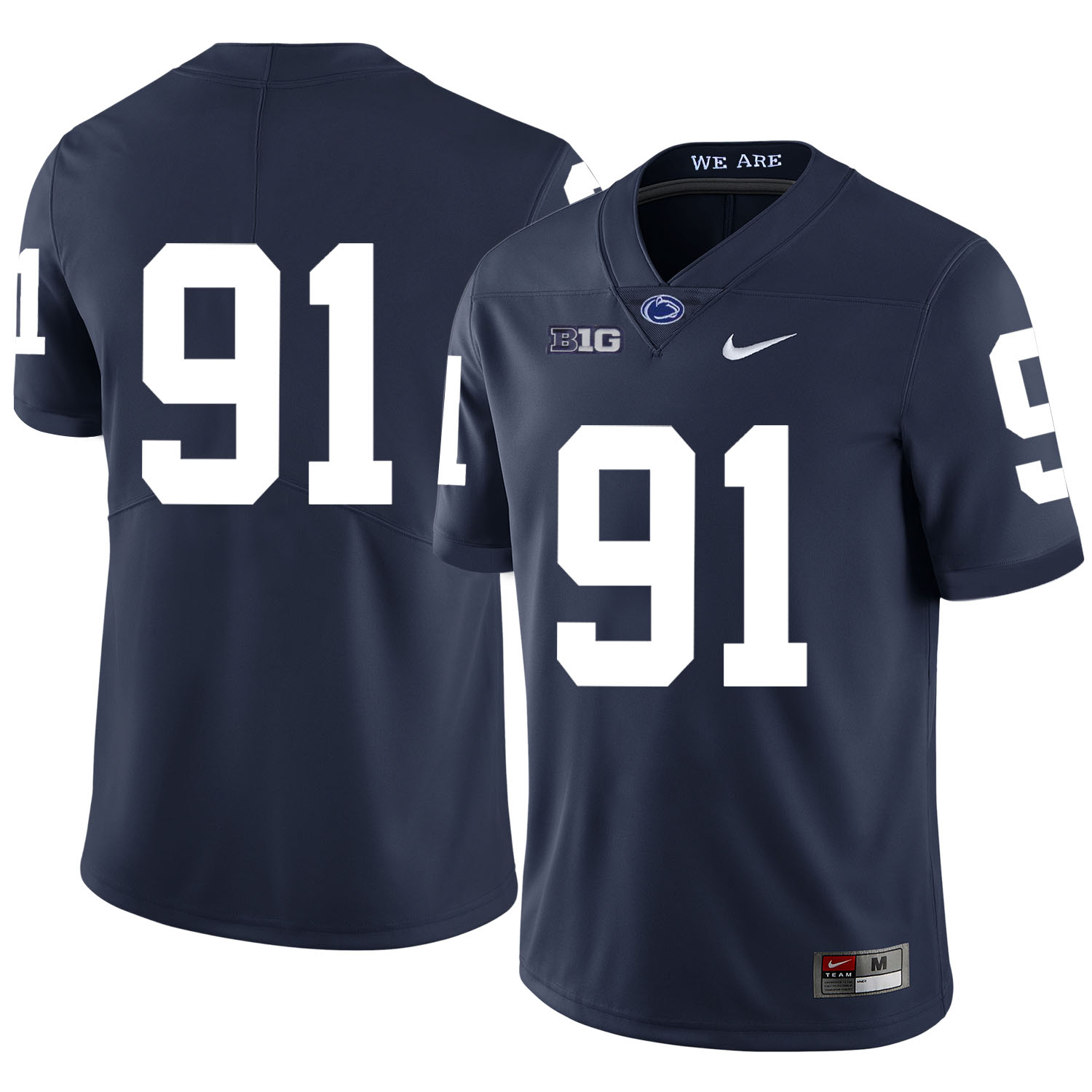 Penn State Nittany Lions 91 DaQuan Jones Navy Nike College Football Jersey