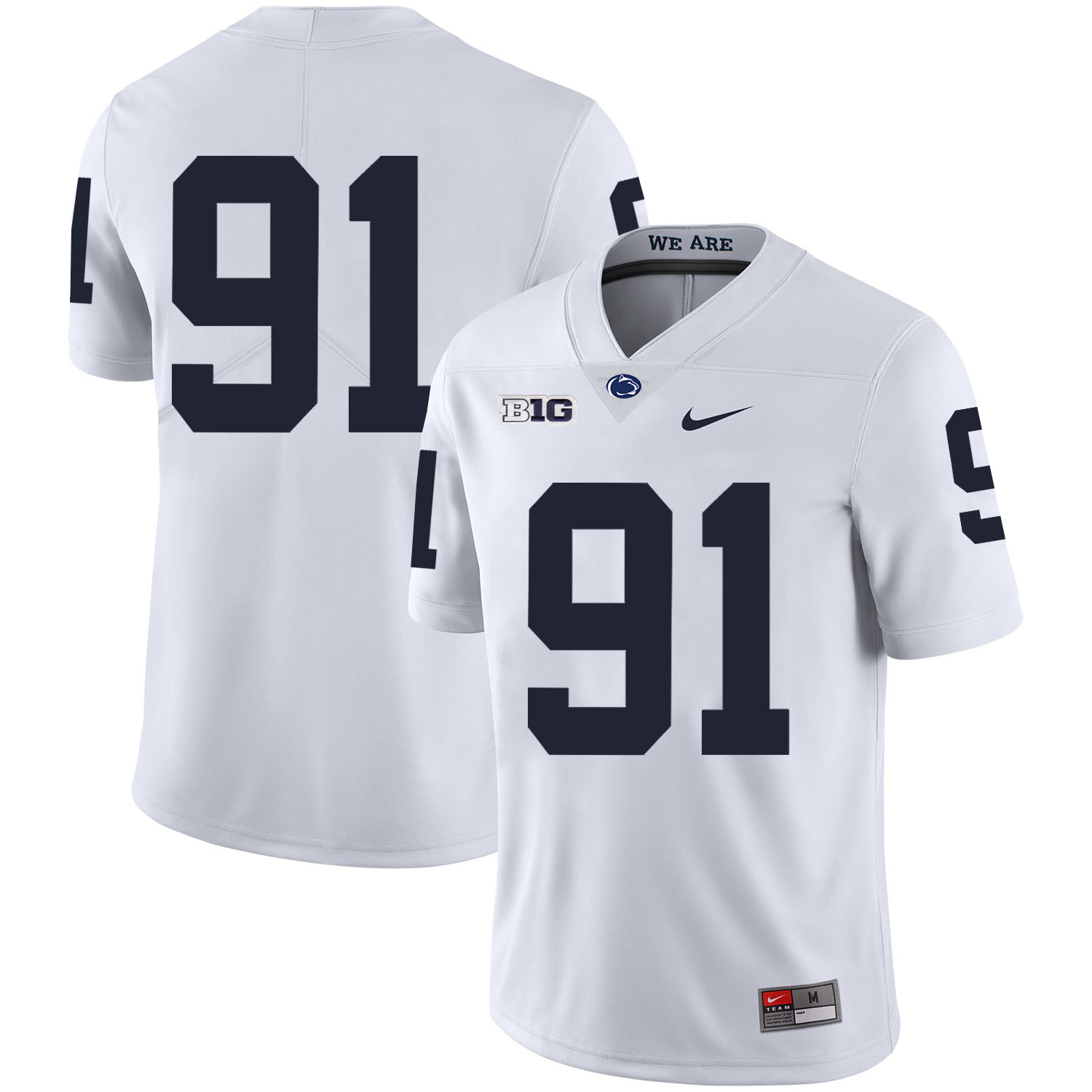 Penn State Nittany Lions 91 DaQuan Jones White Nike College Football Jersey