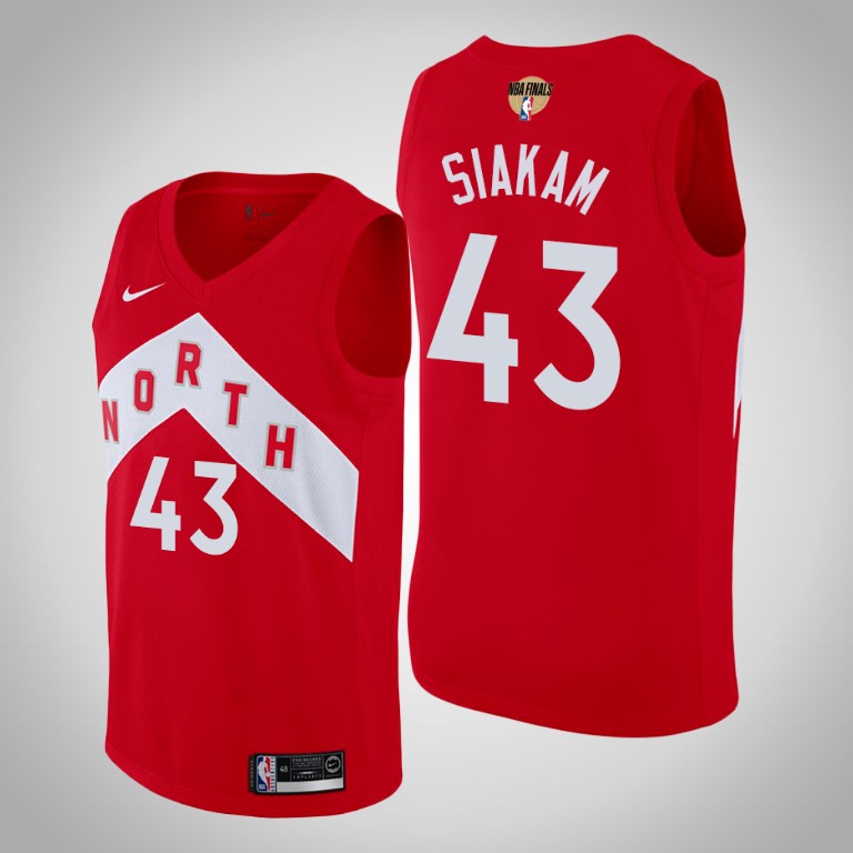 Raptors 43 Pascal Siakam Red 2019 NBA Finals Earned Edition Nike Swingman Jersey