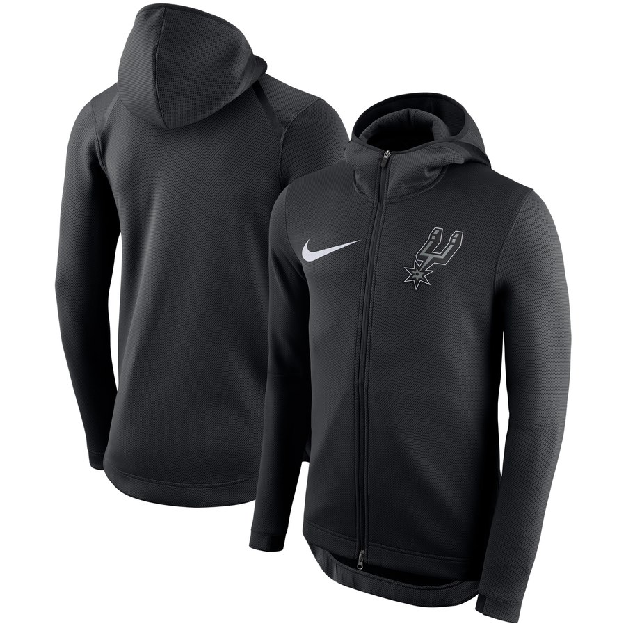 San Antonio Spurs Nike Showtime Therma Flex Performance Full Zip Hoodie Black
