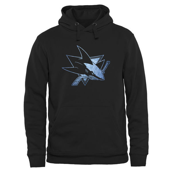 San Jose Sharks Black Team Logo Men's Pullover Hoodie03