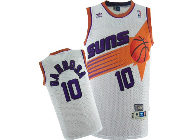Suns 10 Leandro Barbosa White Hardwood Classics Jersey