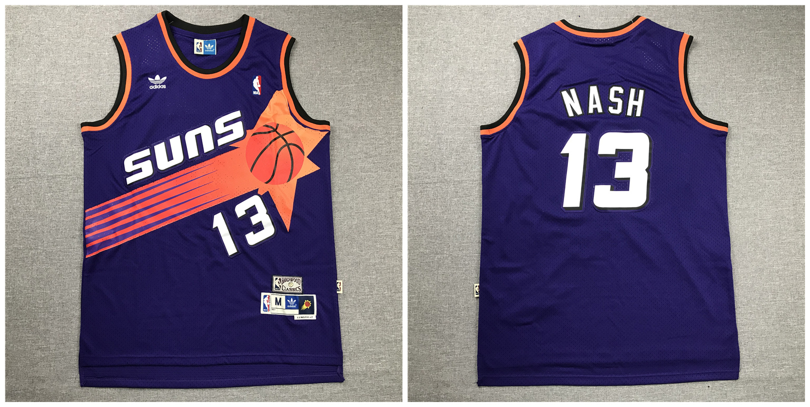 Suns 13 Steve Nash Purple Hardwood Classics Jersey