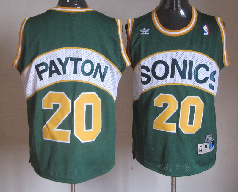 Supersonics 20 Payton Green Jerseys