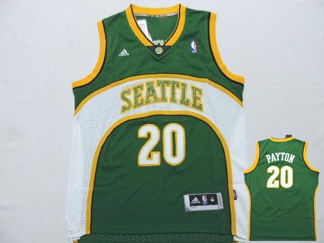 Supersonics 20 Payton Green New Revolution 30 Jerseys
