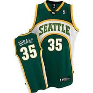 Supersonics 35 Durant Green New Revolution 30 Jerseys