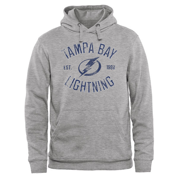 Tampa Bay Lightning Heritage Pullover Hoodie Ash