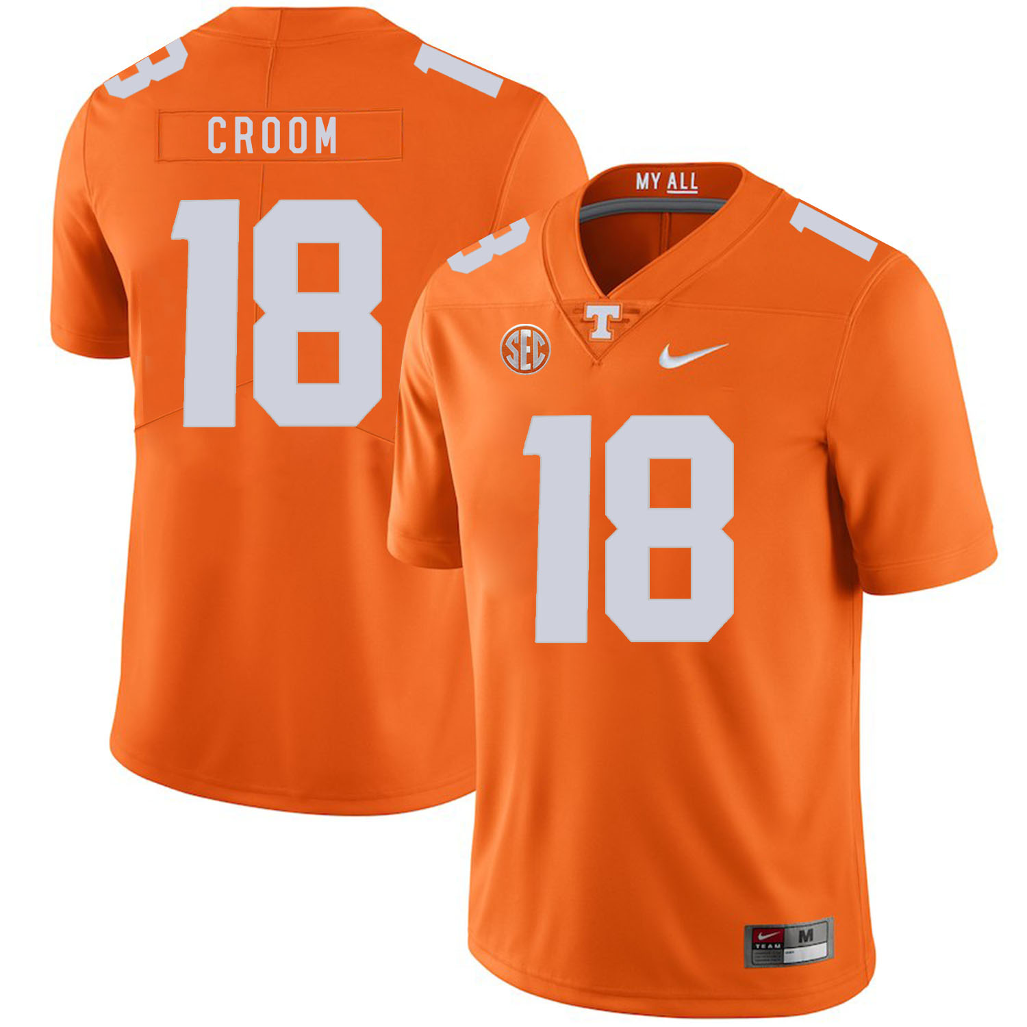 Tennessee Volunteers 18 Jason Croom Orange Nike College Football Jersey
