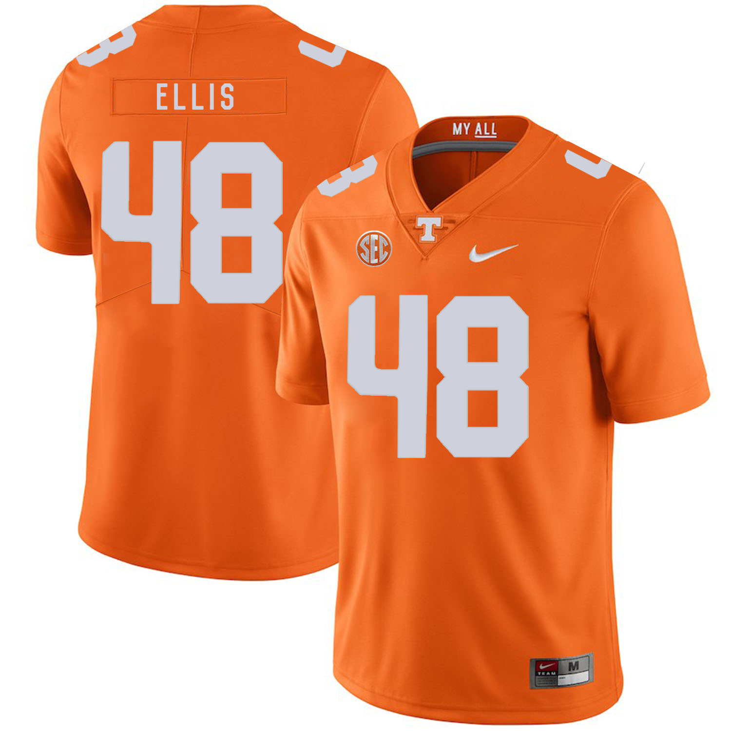 Tennessee Volunteers 48 Alex Ellis Orange Nike College Football Jersey