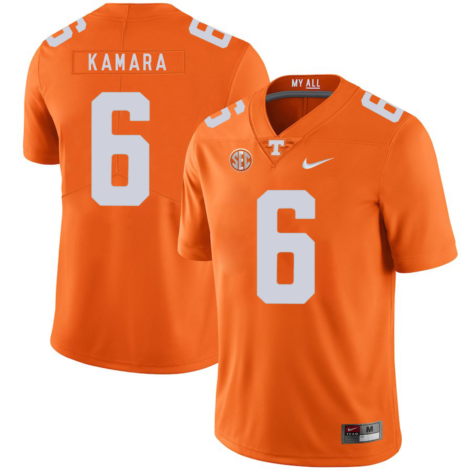 Tennessee Volunteers 6 Alvin Kamara Orange Nike College Football Jersey