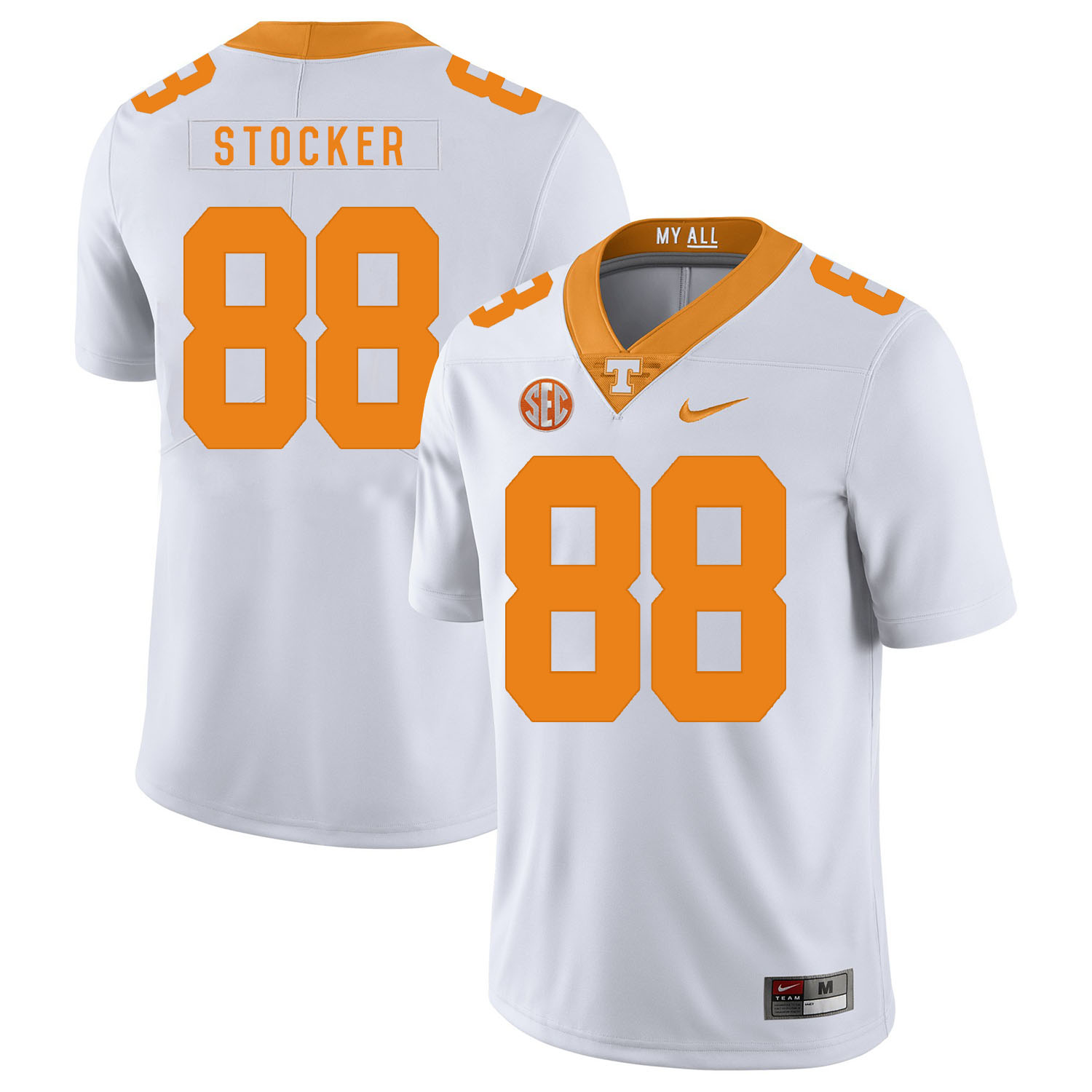 Tennessee Volunteers 88 Luke Stocker White Nike College Football Jersey