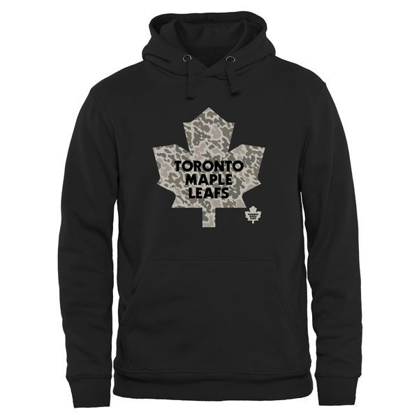 Toronto Maple Leafs Black Camo Logo Men's Pullover Hoodie.