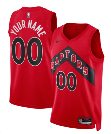 Toronto Raptors  Red Fast Break Replica Custom Unisex Jersey - Icon Edition