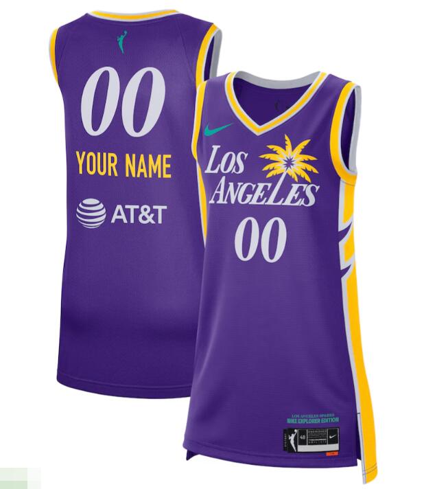 Unisex Los Angeles Sparks Nike Custom 2021 Explorer Edition Victory Custom Jersey - Purple