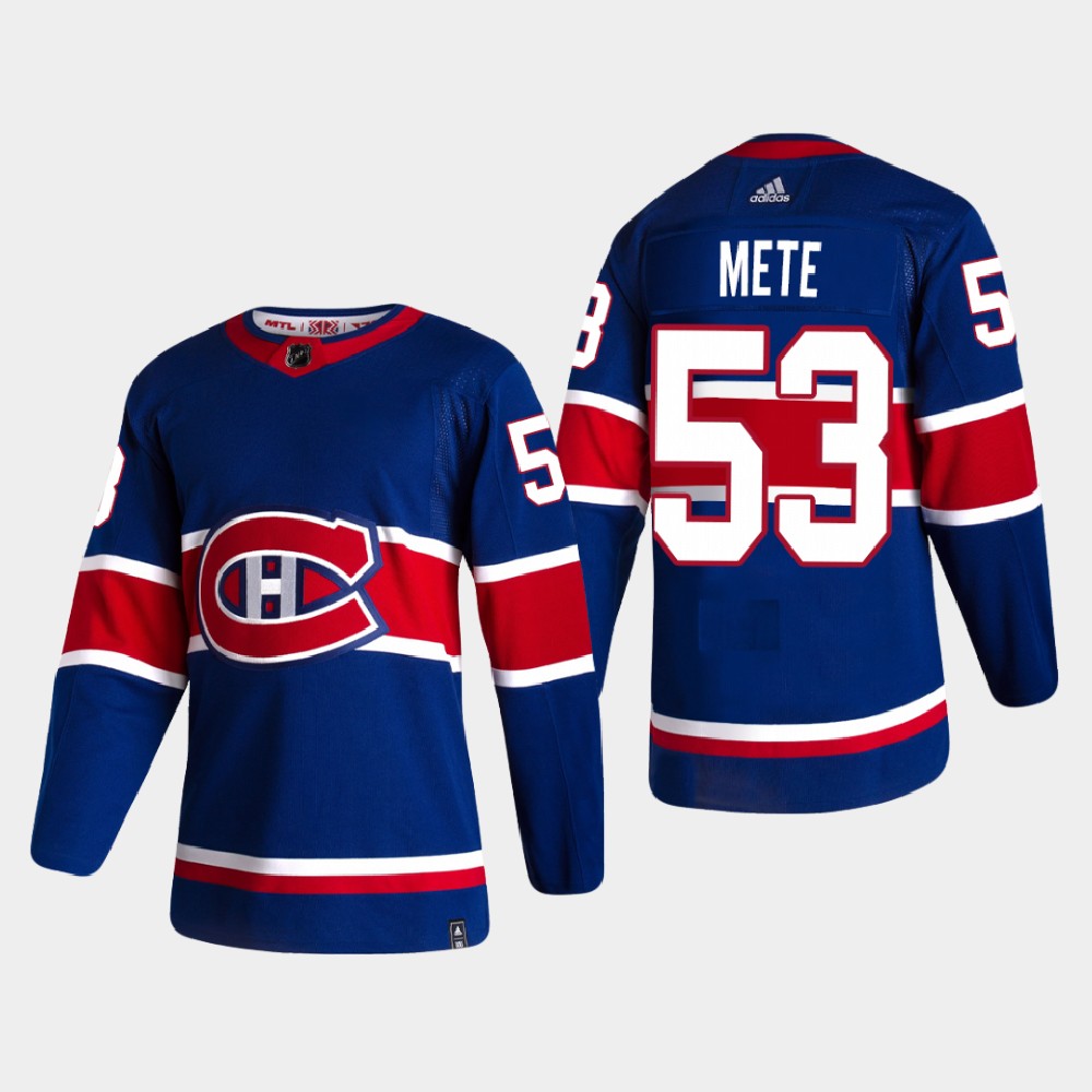 Victor Mete Reverse Retro #53 Montreal Canadiens 2020-21 Authentic Jersey - Blue
