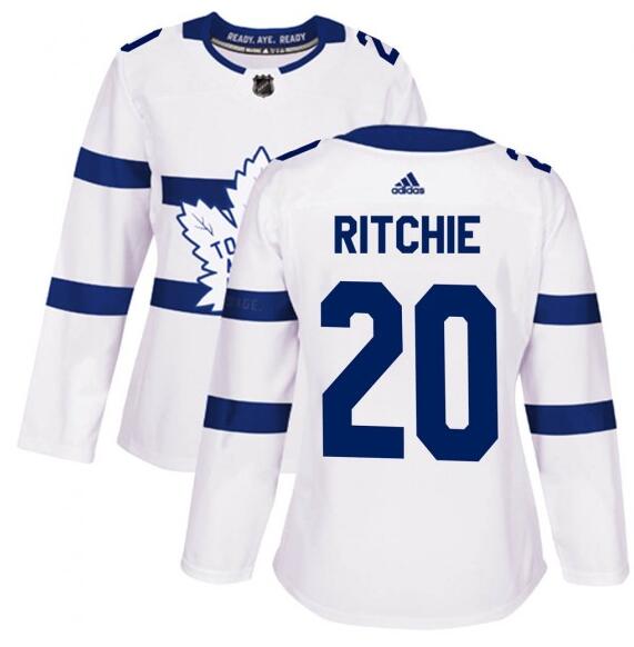 WOMEN'S AUTHENTIC TORONTO MAPLE LEAFS #20 NICK RITCHIE ADIDAS 2018 STADIUM SERIES JERSEY - WHITE