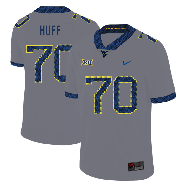 West Virginia Mountaineers 70 Sam Huff Gray College Football Jersey