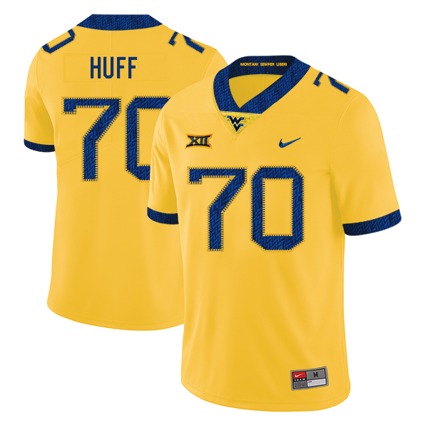 West Virginia Mountaineers 70 Sam Huff Yellow College Football Jersey