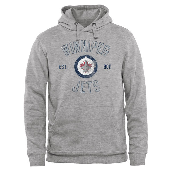 Winnipeg Jets Heritage Pullover Hoodie Ash