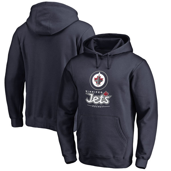 Winnipeg Jets Team Lockup Pullover Hoodie Navy