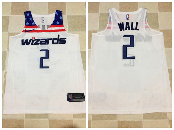 Wizards 2 John Wall White Nike Swingman Jersey
