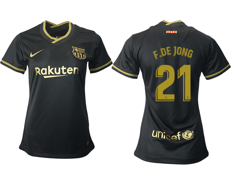 Women's 2020-21 Barcelona away aaa version 21# F.DE JONG soccer jerseys