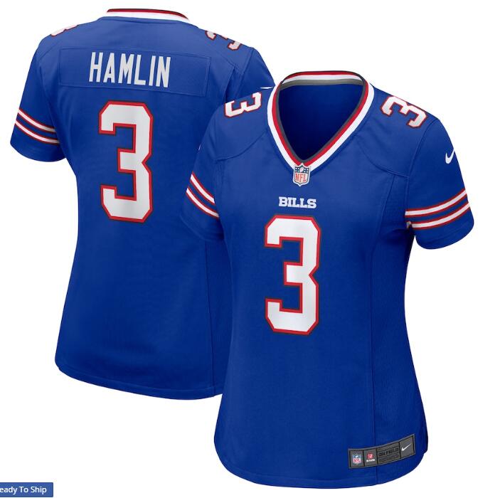 Women's Damar Hamlin Buffalo Bills #3 Nike Game Royal Jersey