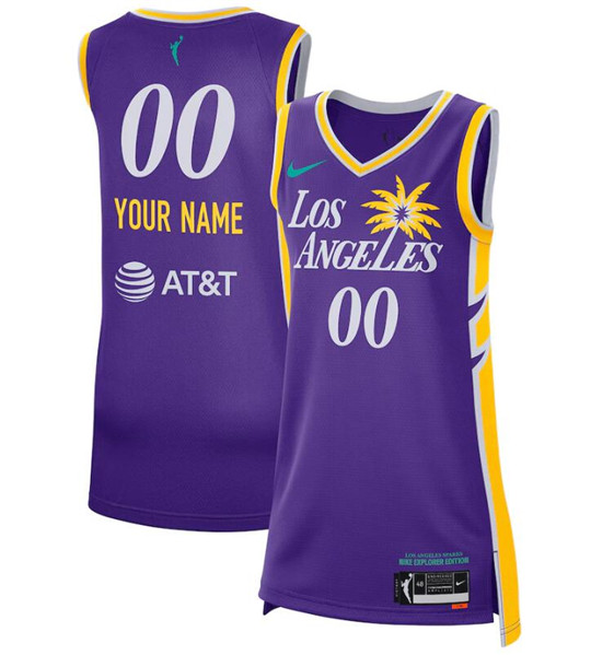 Youth/Women/Men's Los Angeles Sparks Active Player Custom Purple 2021 Explorer Edition Victory Stitched Jersey