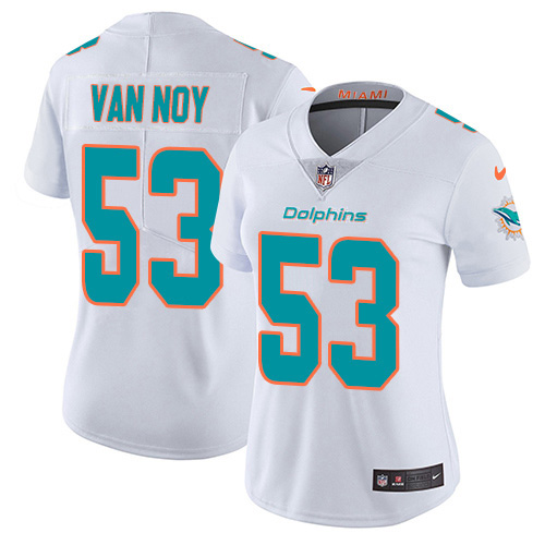 Women's Miami Dolphins #53 Kyle Van Noy White Stitched Vapor Untouchable Limited Jersey